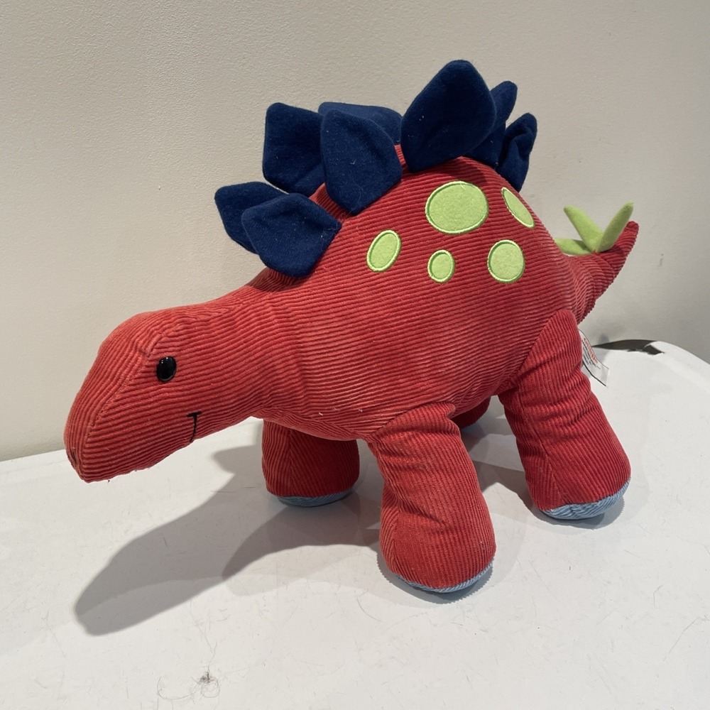 16" GUND AAAAH DINOSAUR STEGGY CORDUROY RED DINO 319603 STUFFED ANIMAL PLUSH TOY